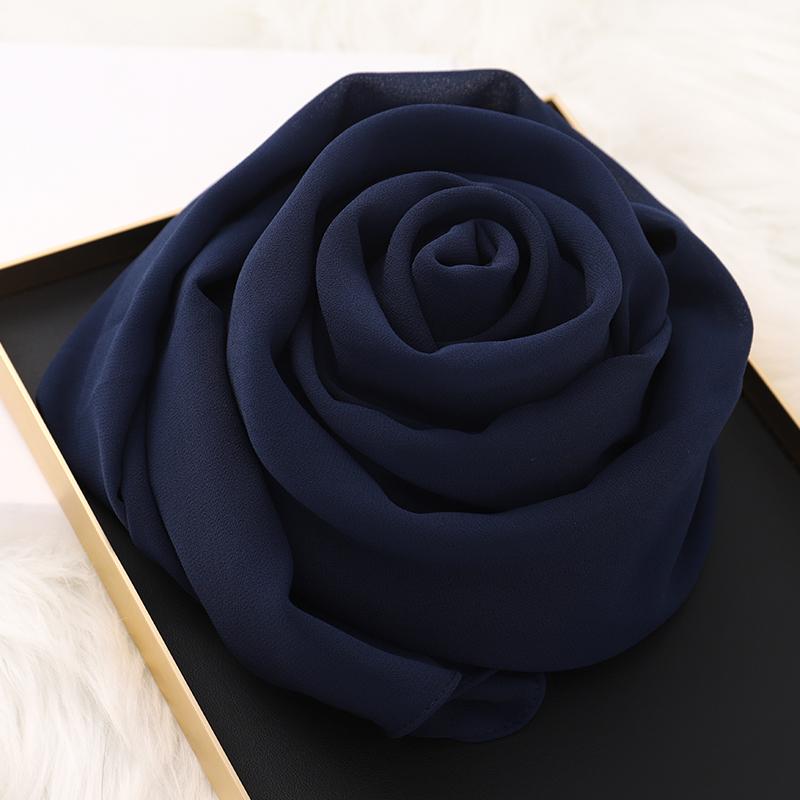 Muslim Hijab Scarf With Zipper Plain Bubble Chiffon Ready To Wear Veiled Hijab Wrap Solid Shawls Headscarf Turban Ramadan