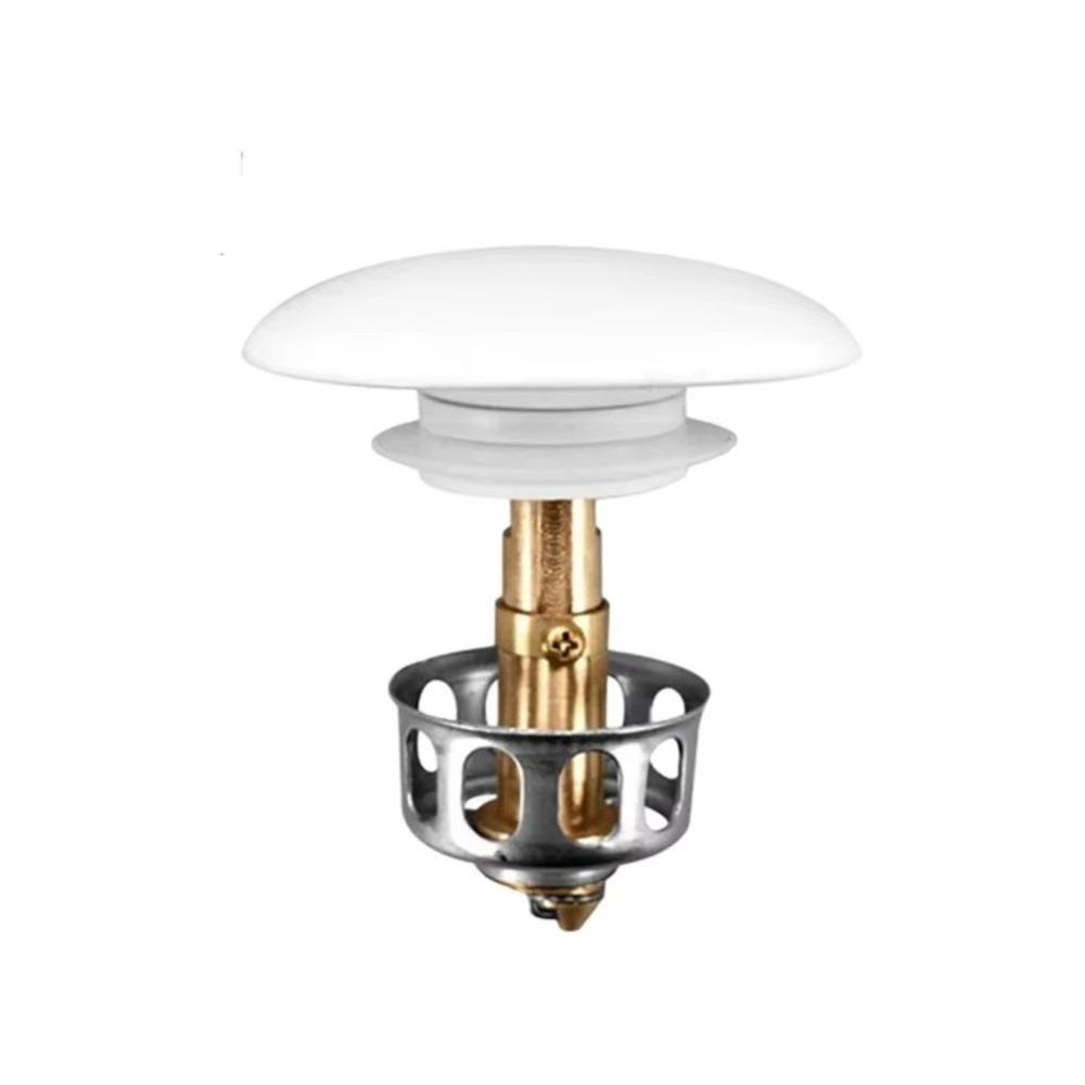 

Black Ceramic Sink Drain Valve Multi-functional Spring-loaded Washbasin Drain Plug Bathroom Accessories Push-button Stopper