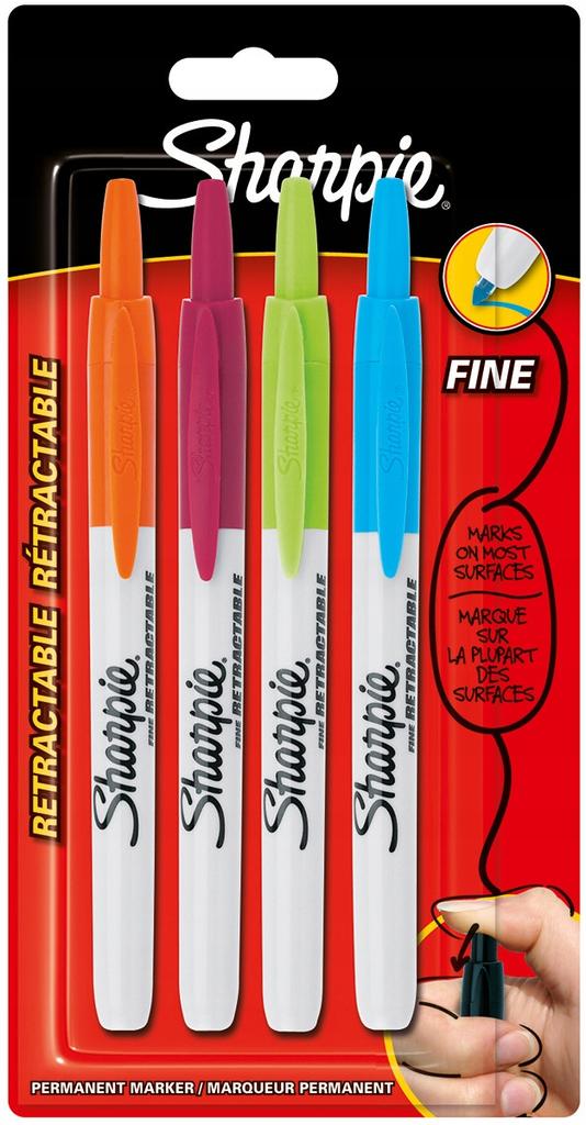 MARKERY SHARPIE RT 4KOL BLISTER 0897