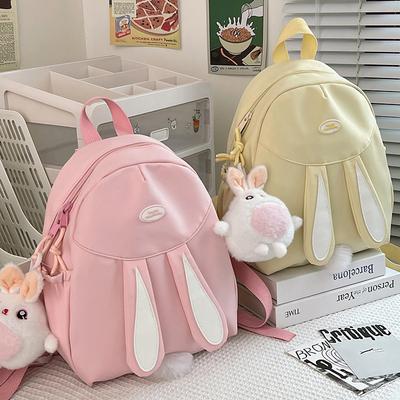 Mochila Fofa para Meninas Alunos do Ensino Fundamental Alunos do Ensino Médio Bolsa Simples e Versátil Nova Mochila Bunny Tide para Alunos do Ensino Fundamental