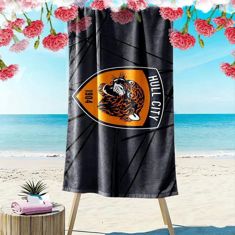 Hull City A.F.C Print Beach Towel, Large Soft Quick Dry Towel for Beach Camping Swimming