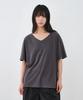 HELEMENT Women'S V-Neck Short Sleeve Tee (D/Grey)