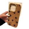 Full screen black cat paw suitable for iPhone16/15ProMax Apple 15 mobile phone case 11 fluff leather X protective case