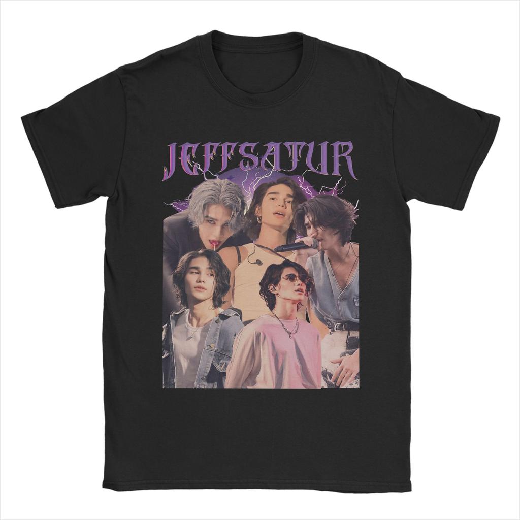 Leisure Thai Singer Actor Jeff Satur TShirt Men Crewneck Cotton T Shirts Short Sleeve Tee Shirt Classic Tops