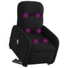 VidaXL Fauteuil inclinable de massage électrique Noir Tissu 3303004