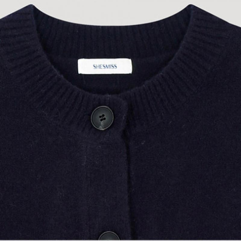  She S miSS  Round Neck Button Knit Cardigan SSkcdo42520 Dn