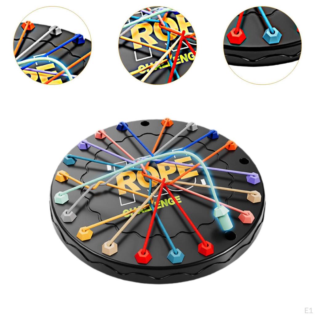 Rope Untangle Toy Puzzle Challenge Family Game Board Desktop Brain Teaser