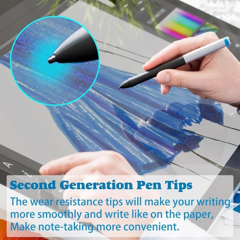 10Pieces Standard Refill Styluses Pen Tips for DTHW1321,DTHW1620,DTHW1621 Tablets Styluses Nibs with Removal Clip