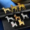 Goldener Welpen-Tier-Broschen exquisites Broschen-Retro-Mode-Pin-Stil