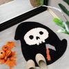 Halloween Floor Mat Gothic Ghost Skull Door Mat Spooky Unwelcome Bat Doormat for Front Door Entrance Kitchen Decoration
