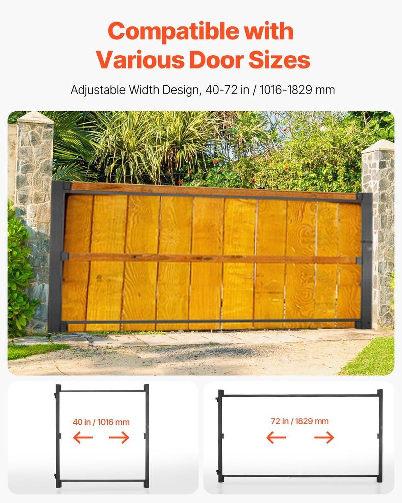 Gate Building Kit Fits 40 to 72 in Wide Openings 4 to 5 ft High Fence