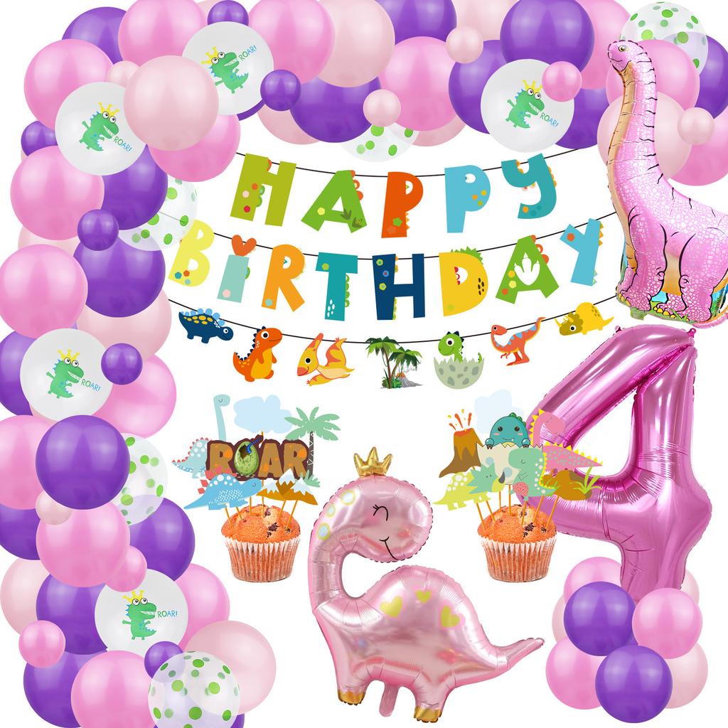 Dinosaur Theme Suit, Boy And Girl Birthday, Baby Birthday Party Decoration, Dinosaur Balloon Background Wall