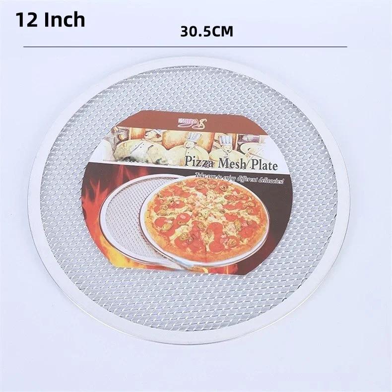 JUSTINLAU 6-14 Zoll Pizza Backform Netz Rund Aluminium Pizza Sieb Backform Antihaftform Ofen Hohl Kuchen Netz Backwerkzeug