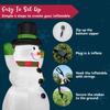 Syncfun 6 FT Christmas Inflatables Snowman Outdoor Decorations Christmas with Built-in LEDs for Holiday Party Garden Lawn Decor
