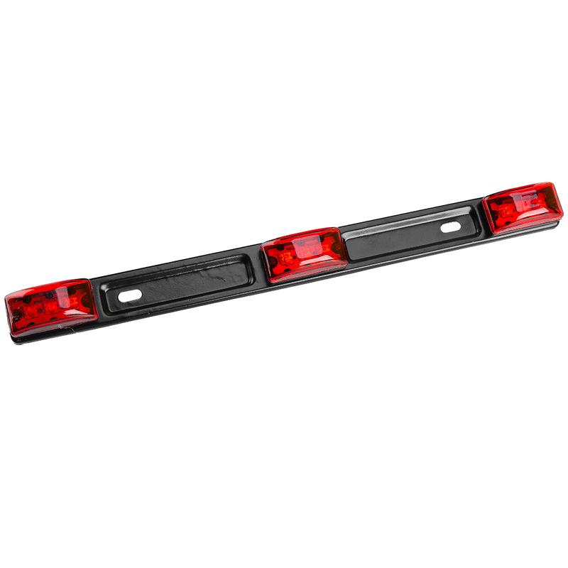 4pcs Stainless Red LED Rear Clearance ID Marker Light Bar Fit for Truck Trailer Pickup Boat Tail Lamp 12V 3W IP67