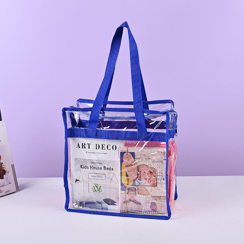 PVC Transparent Zipper Tote Bag - Custom Makeup & Toiletries Waterproof Travel Bag