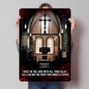 Christian Quote of Bible Printed Poster Customized Wall Art Retro Vintage Metal Tin Signs for Home Gaming Room Decoration Cozy