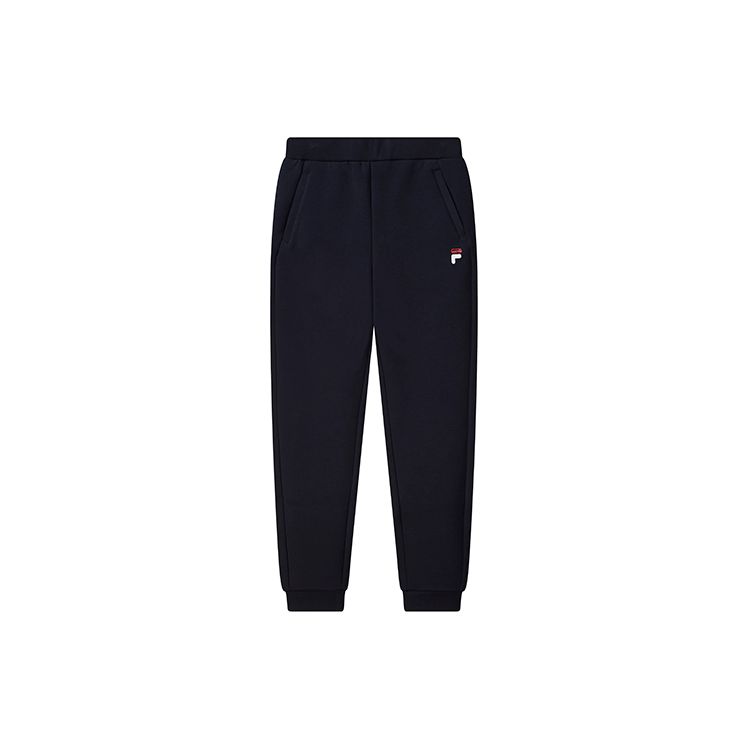 FILA Heritage Fun Logo Cuffed Sweatpants Knitted Sports Pants Women bottoms Legendary-Blue F11W118605F-NV M