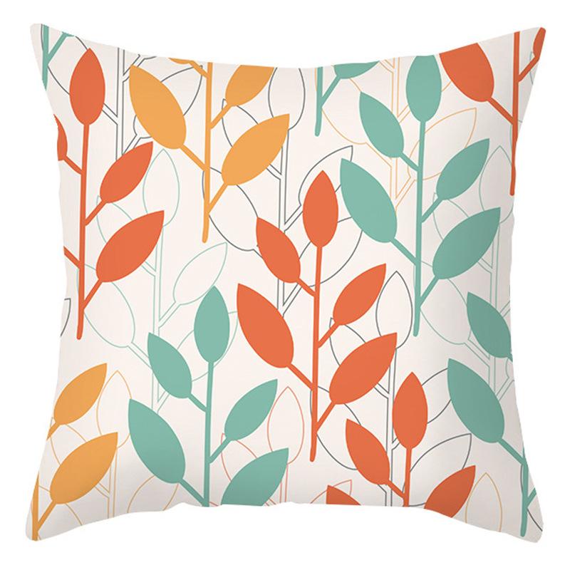 Geometric Floral Pattern Fresh Nordic Style Pillowcase Desk Lunch Break Sleeping Pillow Bedside Pillow Cushion