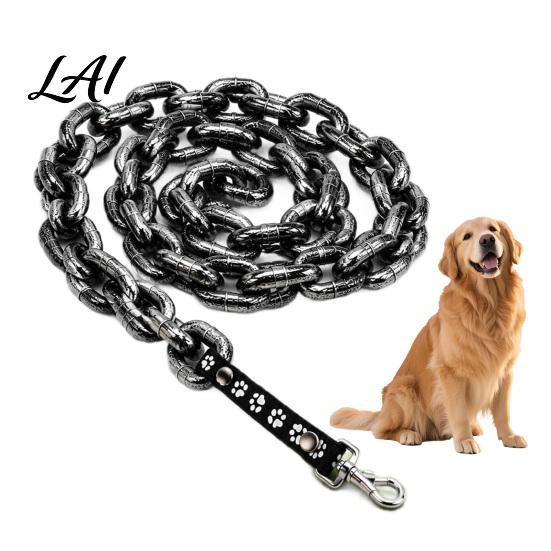 Small Pet Training Lead Big Chain Dog Leash Oversized Faux Metal Plastic Lightweight Birthday Gift for Owners Walking with Handle Puppies Cats