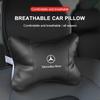 Car Seat Headrest Auto Logo Neck Pillow Car Accessories For Mercedes Benz W205 W177 W212 W213 W221 W220 W176 ML G63 E63 GT AMG