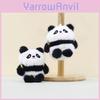 Adorable Panda Plush Toy Keychain Soft Fruit Panda Doll Pendant For Bags