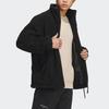 Adidas Sportswear Lounge Jacket With Solid Emblem Logo Unisex Jacket Black IQ1366