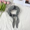 Pure Color Neck Scarf Multicolor Head Wrap Trendy Neckerchief  Female