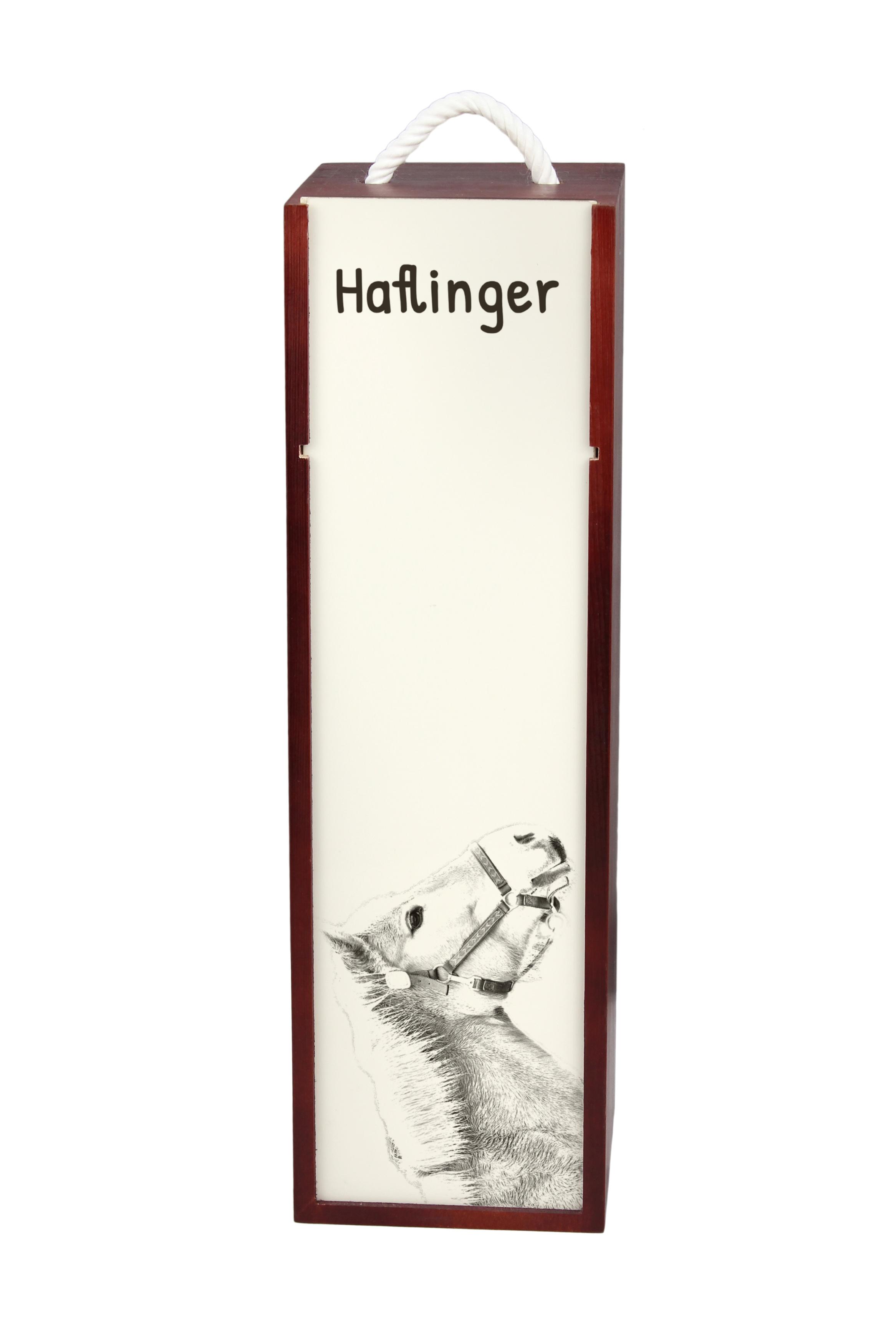 

Haflinger - винна коробка з конем, коробка для алкоголю з графікою, персоналізована подарункова коробка від бренду Art-Dog коричневий