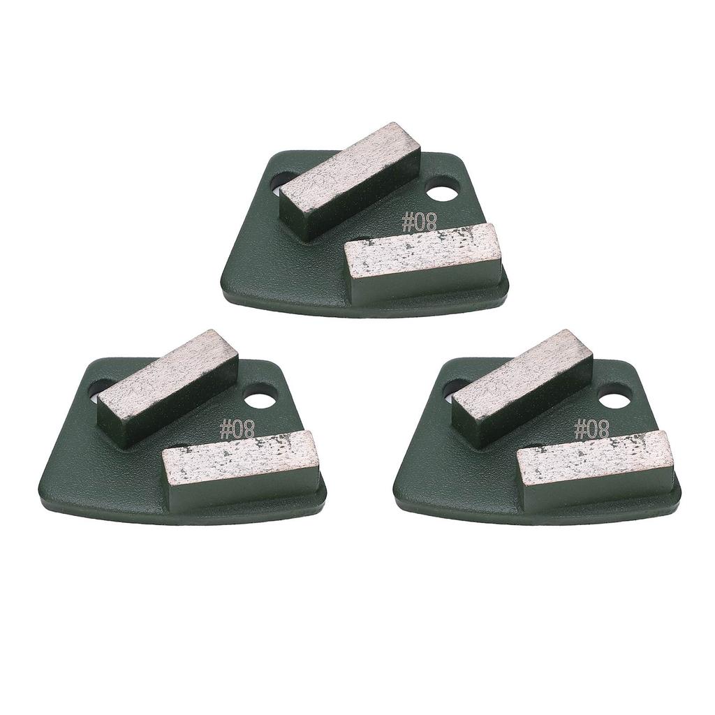 3 Stück Diamant Schleifschuhe Trapez Betonboden Aggressives Schneiden 2 Lange Zähne Grün 80#