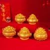 Style Resin Fortune Basin With Prosperity Coins For Office Or Home Decor Gift