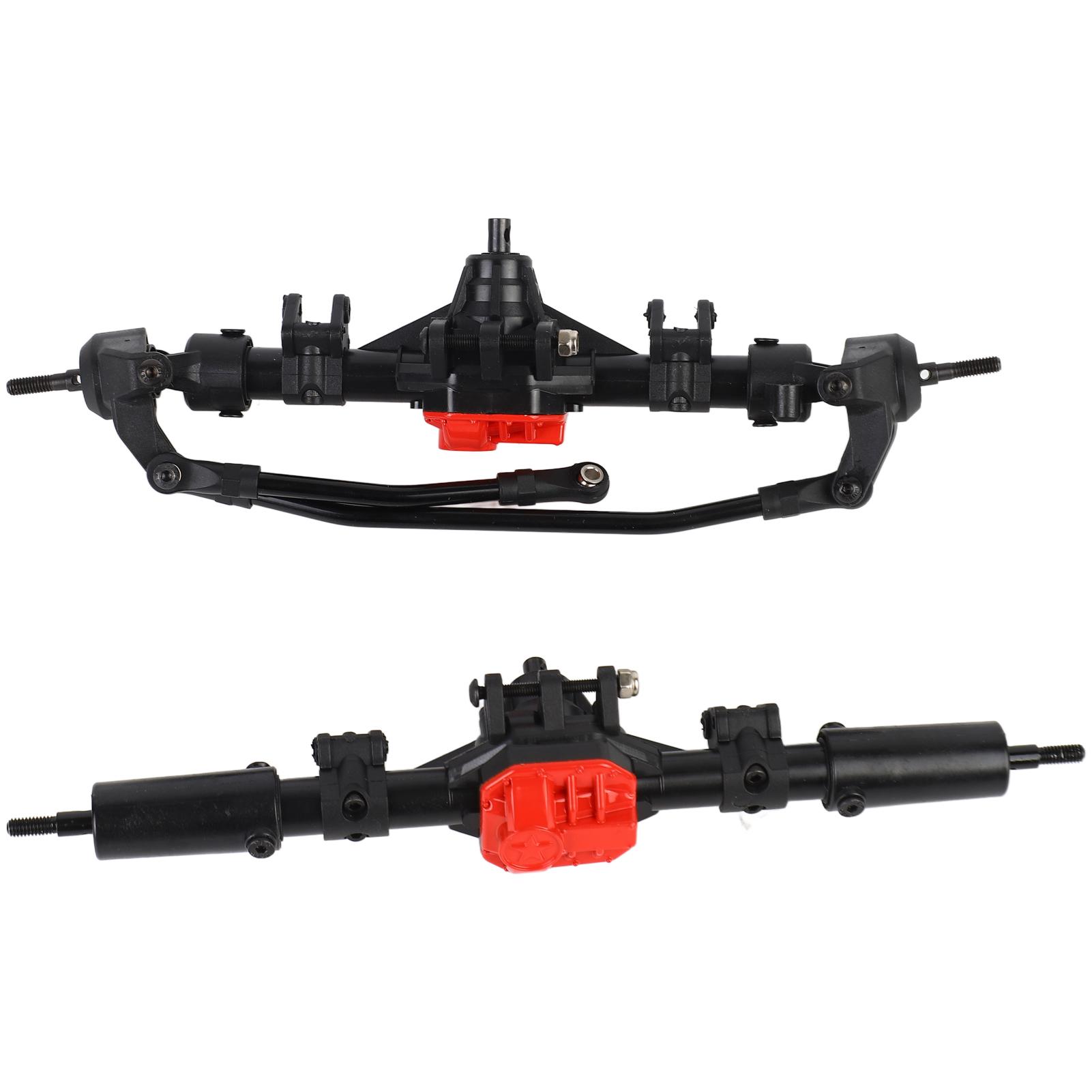 

RC Car Front Rear Straight Complete Axle with 2pcs Metal Drive Shafts for Axial SCX10 II 90046 90047 1 10 RC Crawler чорний