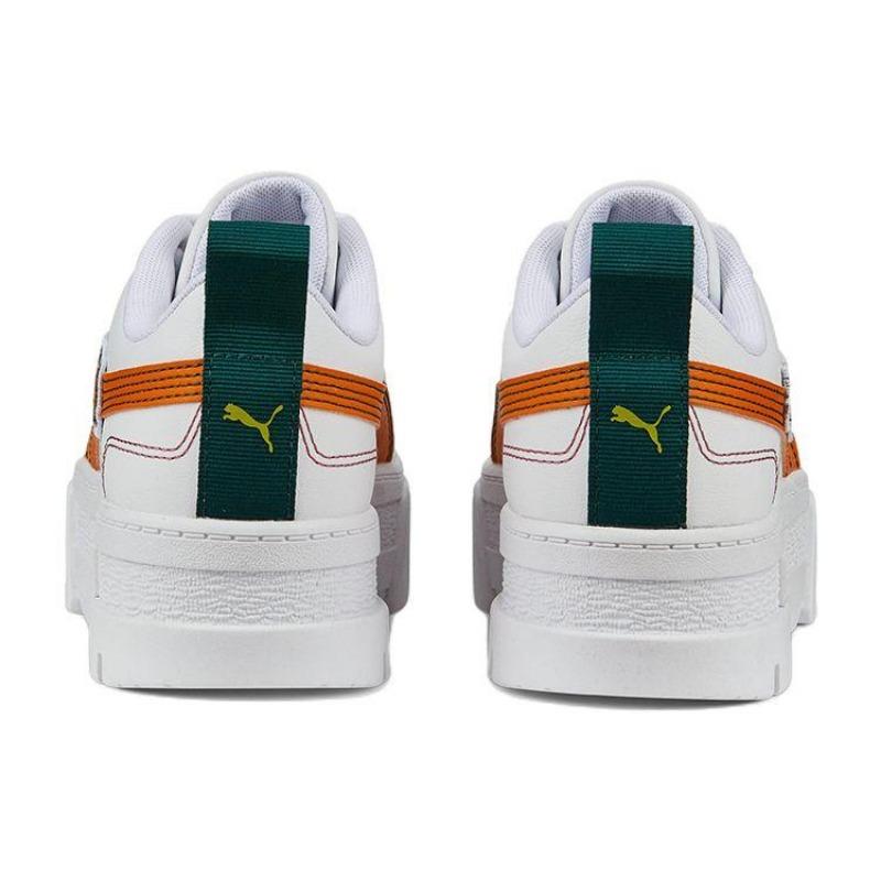 PUMA Mayze Maze Pierced Women Low-top Casual Skate Shoes White Orange Green 386582-02