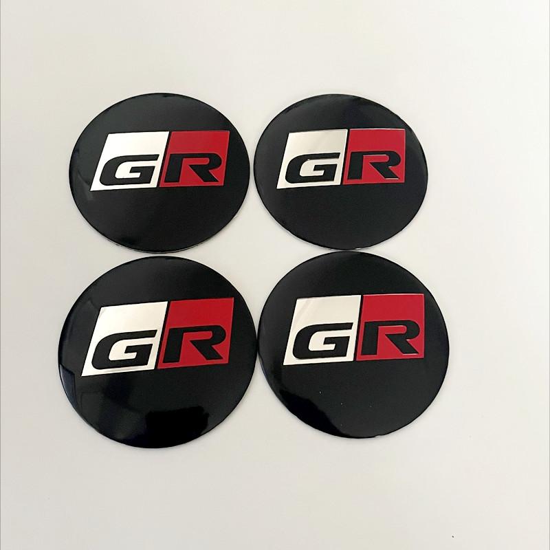 4Pcs 56mm GR Sport Logo Car Wheel Center Hub Caps Stickers Rim Decal For Toyota Corolla 86 Supra CHR Yaris Camry Prius Rav4 Auto