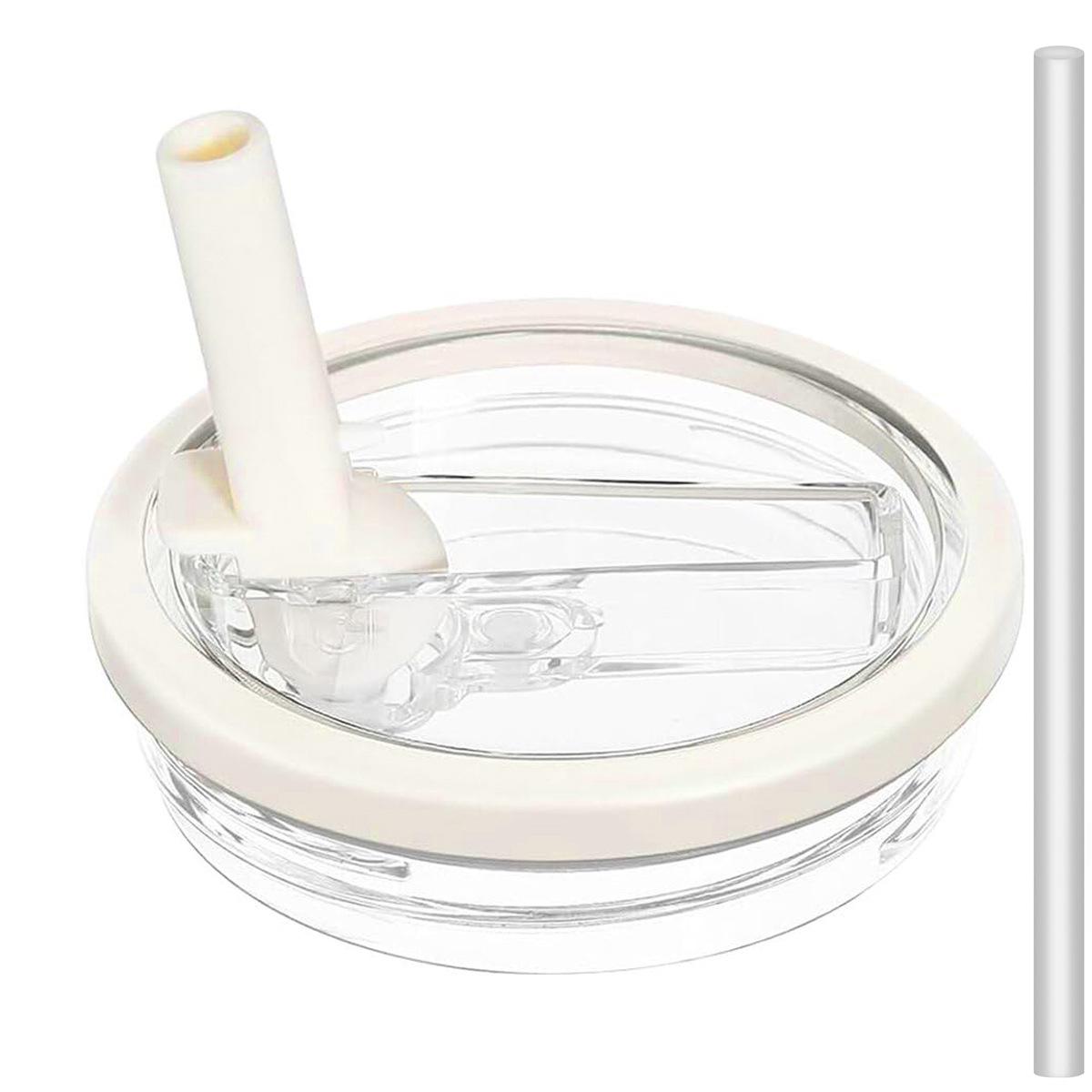 40 Ounces Tumbler Leak-proof Flip Straw Lid Foldable Transparent Straw Cap Leak-proof Water Cup Accessories with Multiple Colors
