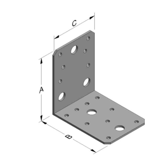 Galvanized Wood Angle Connector 88x88x65mm: Sturdy and Durable Assembly