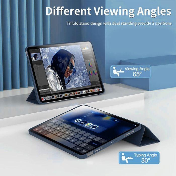 Coque pour iPad 11" A16 - E.F.Connection - Protection Anti-Rayures - Veille-Réveil Auto - Bleu Marine