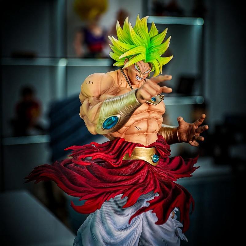 Dragon Ball New Super Saiyan Jt Statue - 50cm Broken Circle Brolly Action Figure Animation Model Ornament for Collection Gift