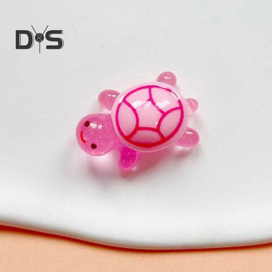 20Pcs Mini Luminous Turtle Figurine Glow-in-the-dark Tiny Colorful Tortoise Model Miniature Resin Animal Statue Decoration Ornament Party Favors