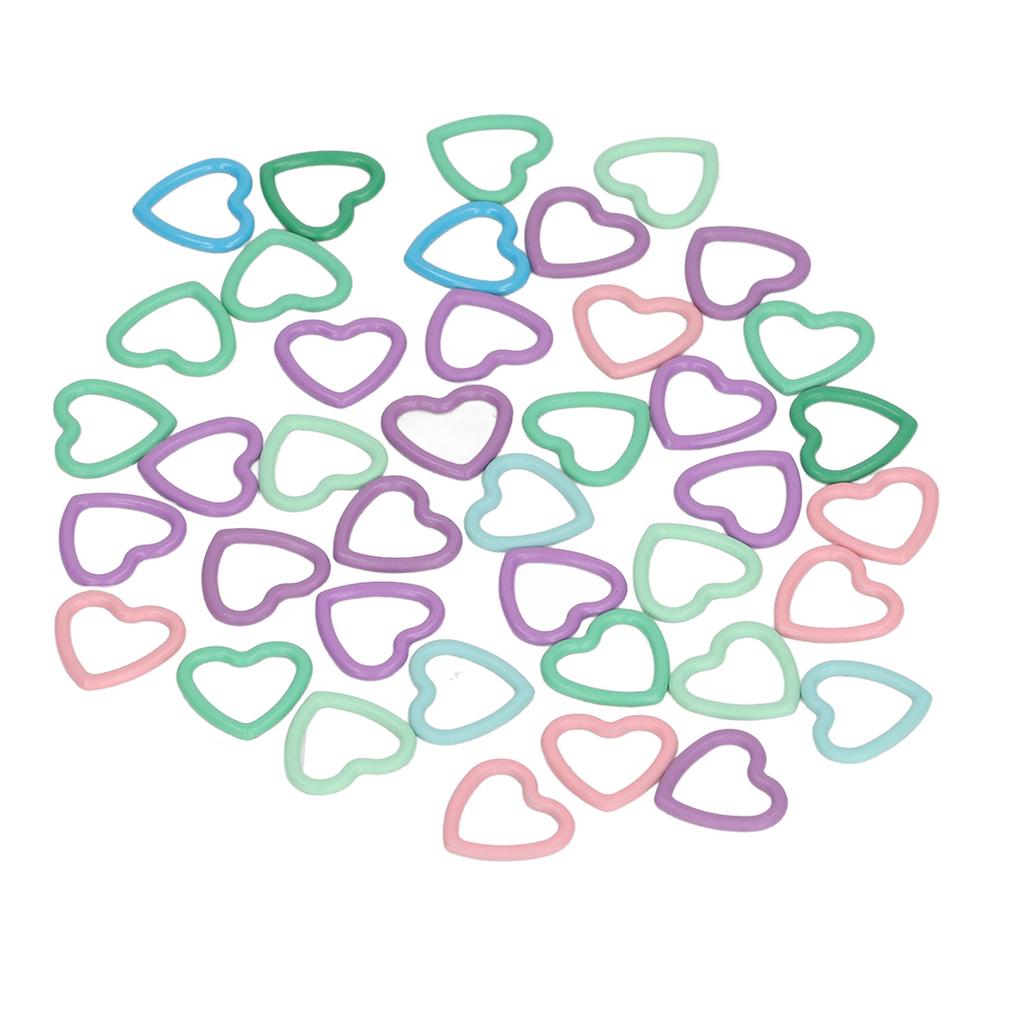 40PCS Heart Shaped Stitch Markers Metal Crochet Stitch Markers for DIY Knitting Accessories