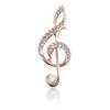 Gold Color Musical Note Treble Clef Brooch Pin [SENYON] (Colored)