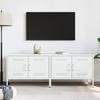 VidaXL Meubles TV 2 pcs blanc 68x39x50,5 cm acier, support TV, buffet TV, meuble multimédia, banc TV, armoire hifi, centre 842945