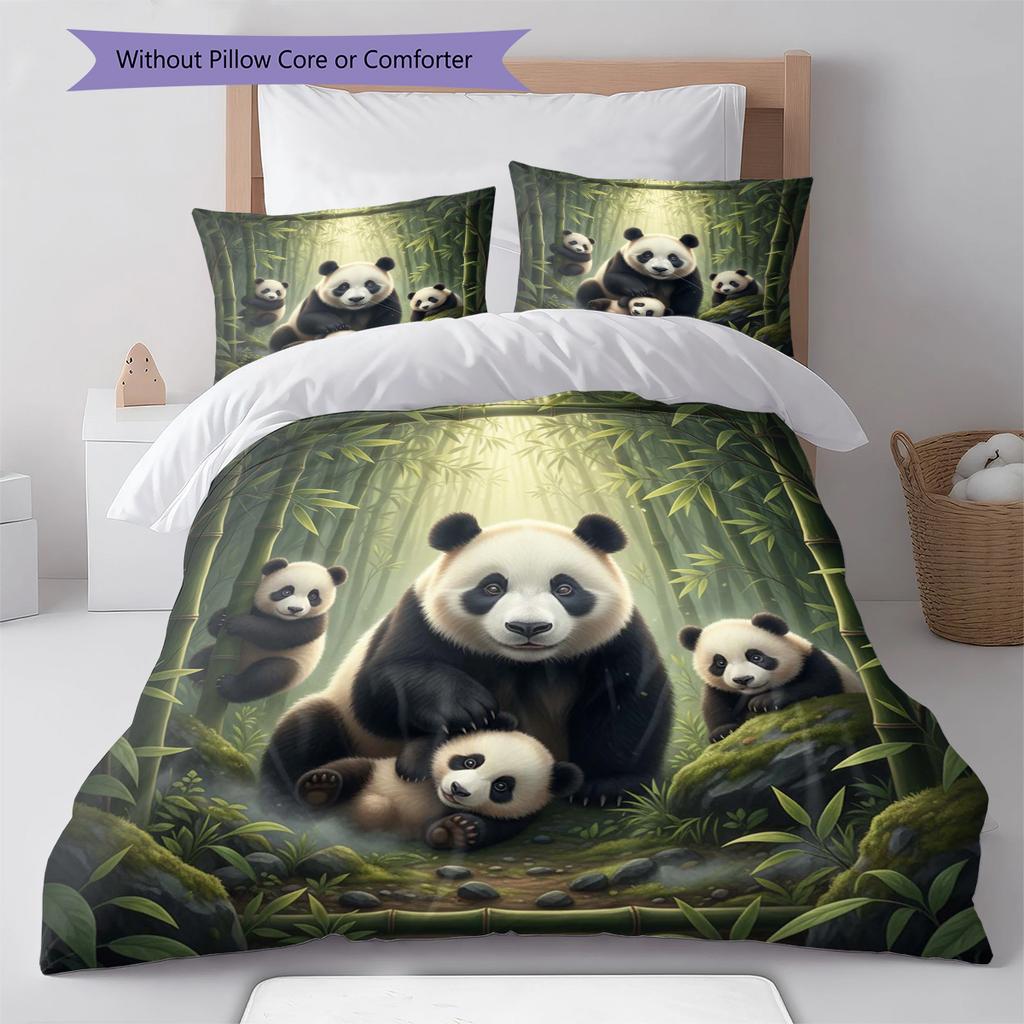 Cartoon Pattern Bedding Quilt Set Quilt Cover Pillowcase Home Decoration Birthday Gift (1 * duvet cover + 2 * pillowcase, without core)