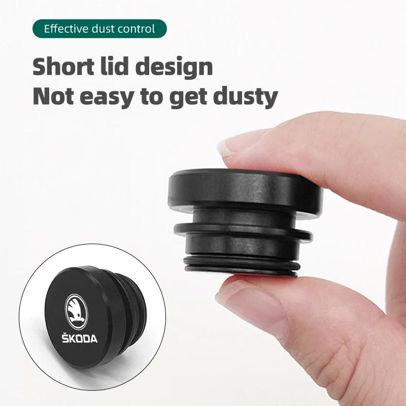 Car Sticker 2026 Hot Car Cigarette Lighter Dustproof Plug Button Cover Accessories For Skoda Fabia Kamiq Superb MK3 VisionS Yeti