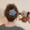 Statement Samt Blume Haarspange Haarnadeln Koreanisch Hinterkopf Haarspangen Haarklammer Haargriff für Frauen Haarschmuck Ornament