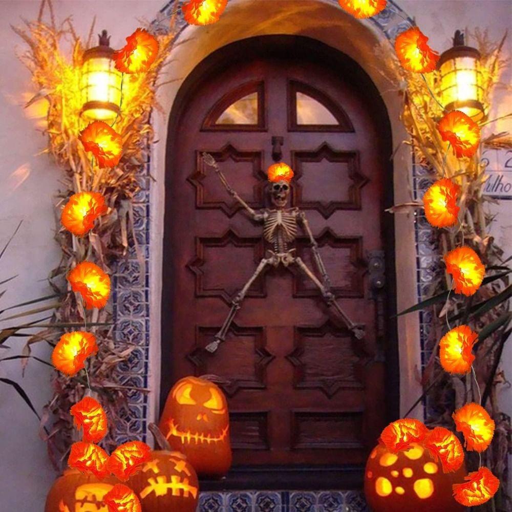Orange Marigold Garland Lights String Lights for 10LED/30LED Thanksgiving