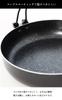 Every U. Sukiyaki Pot 26cm, IH and Gas Stove Compatible, Marble Coating, Lightweight Aluminum, Glass Lid, Folding Handle, Space-Saving Storage, Family
