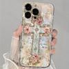 Creative Cross Floral Pattern Transparent Space Phone Case, Suitable for iPhone 17, 16, 15, Plus, Pro, Max Series Phones - Ideal for Gifting