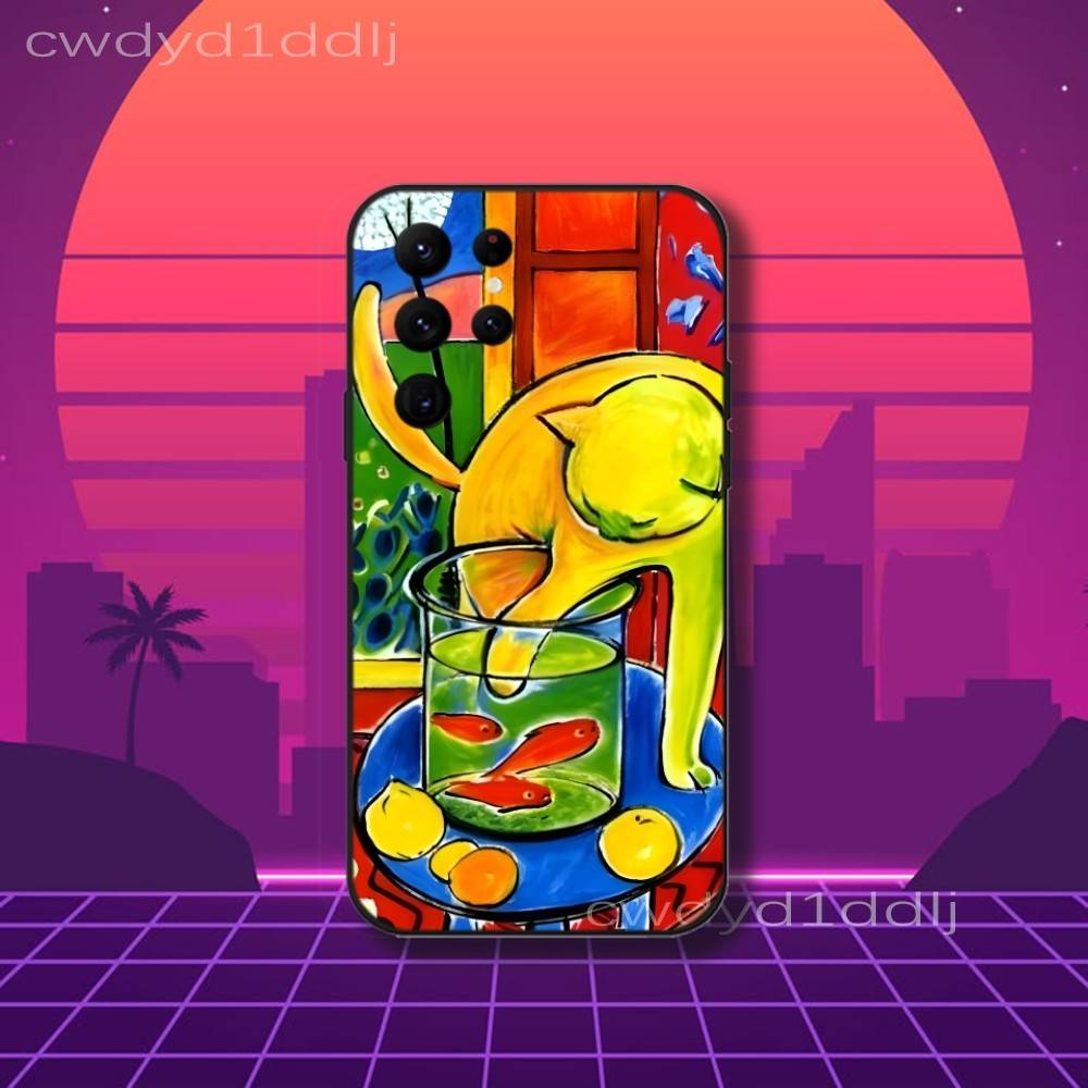 

H-Henri Matisse Paintings Art Phone Case For Samsung S10,S21,FE,S21 ,S26,S25,S24,S23,Ultra,S9,S22,Plus Black Shockproof TPU Samsung S23ULTRA5G