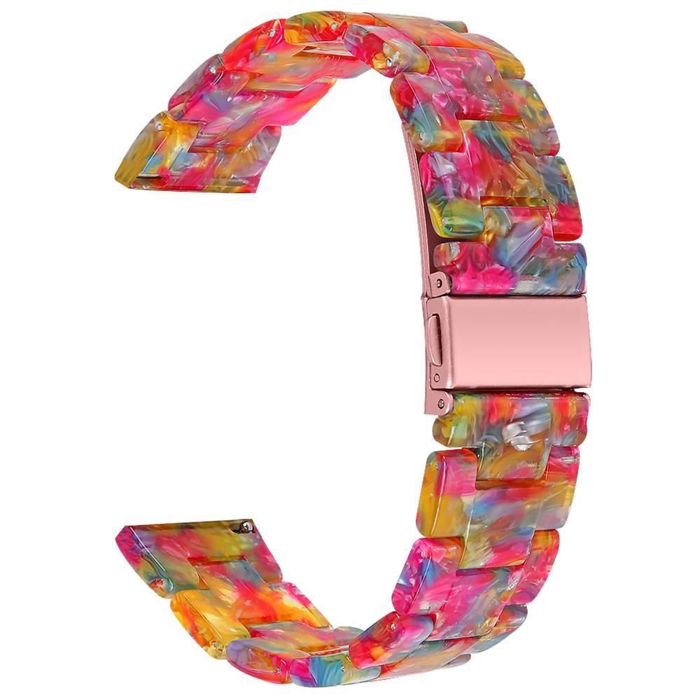

For Misfit Vapor Watch Band Waterproof Resin Replacement Watch Strap Rainbow Candy